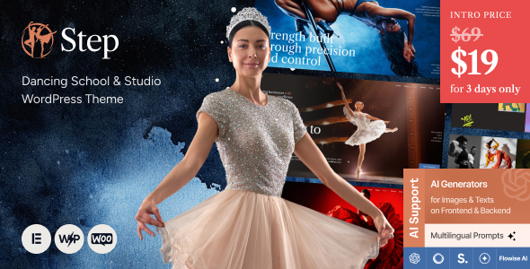Step – Dancing School  Studio WordPress Theme